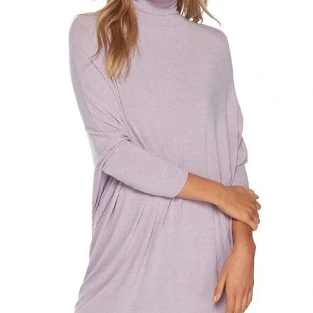 Free People Terry Tee Purple XS Tunic Dress Cozy Flowy Boho Indy Casual comfy